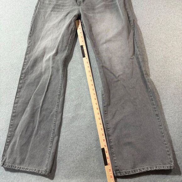 KanCan Jeans Women's 31 Gray Flare Raw Hem Button Fly Stretch High Rise Denim - Picture 6 of 11